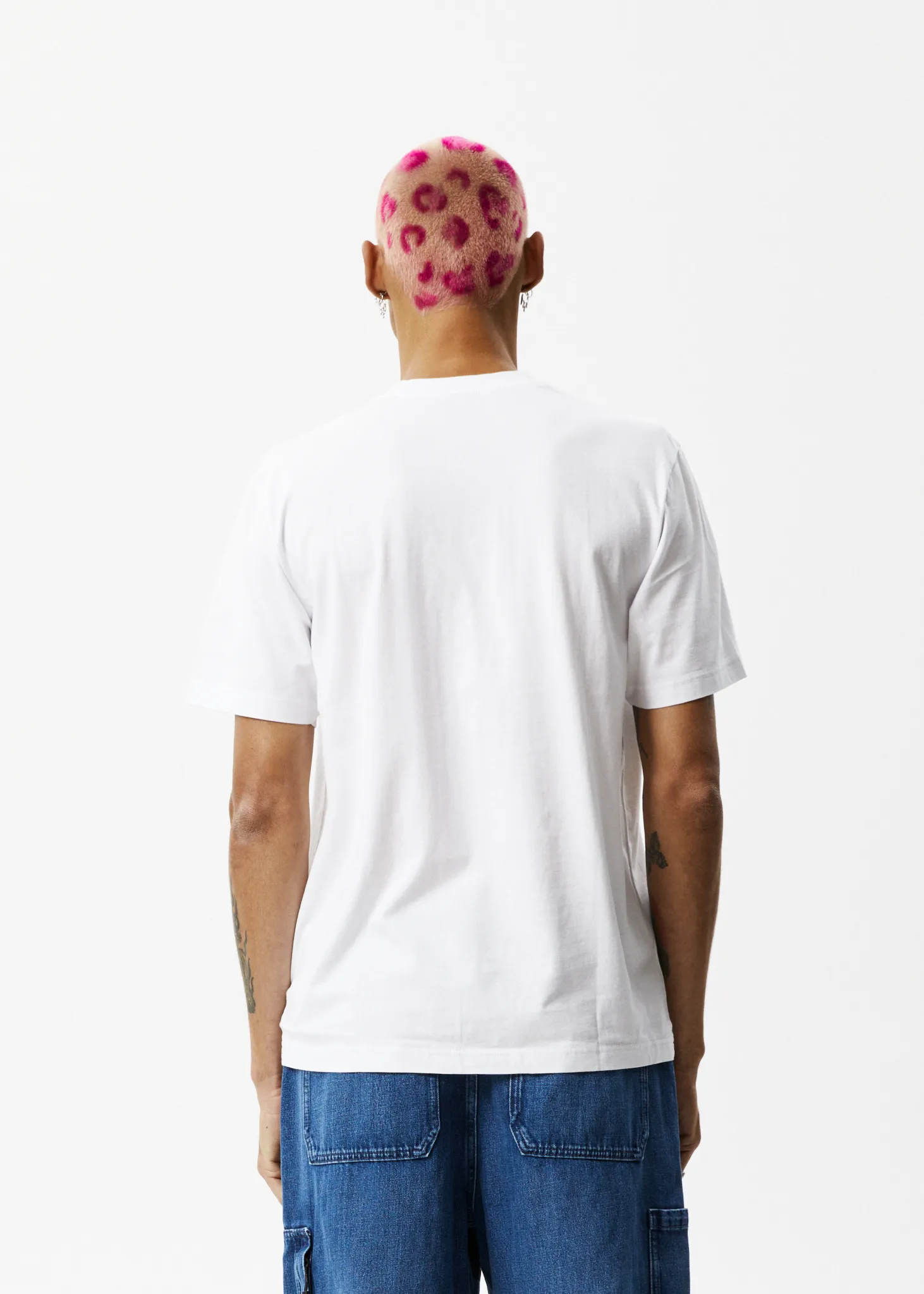 AFENDS Mens Bloom - Retro Graphic Logo T-Shirt - White