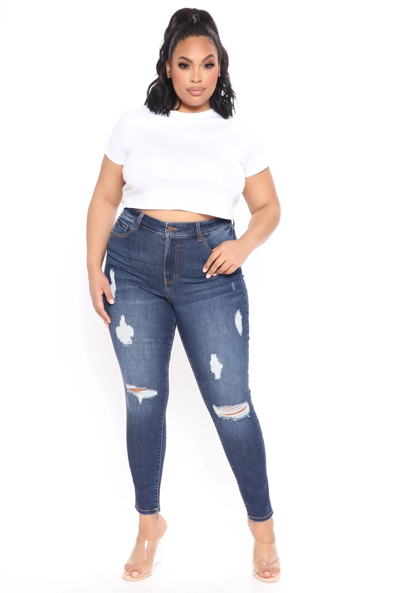 Alexis Booty Lifting Stretch Skinny Jeans - Dark Wash