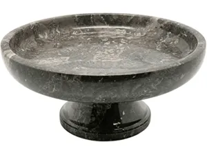 AYAAN GREY MARBLE ACCENT BOWL