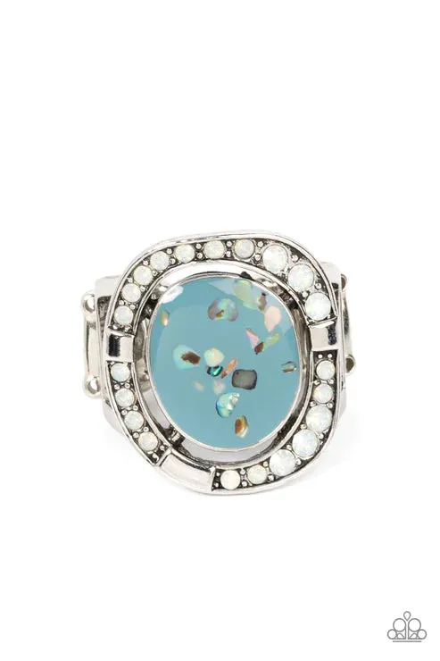 Beach Bijou Blue Ring - Paparazzi Accessories