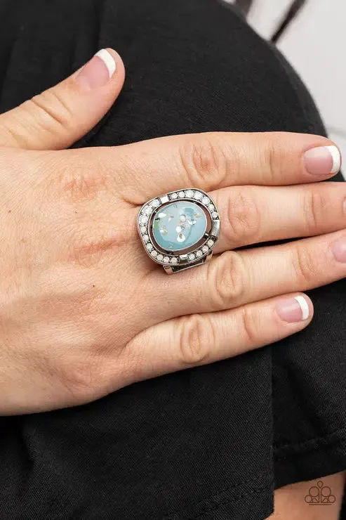 Beach Bijou Blue Ring - Paparazzi Accessories