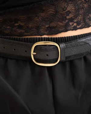 Belt Black Louise Classic Grain
