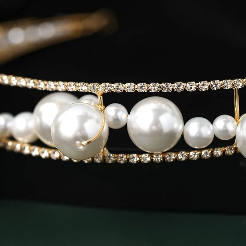 Brides Pearl Headband Hair Accessories