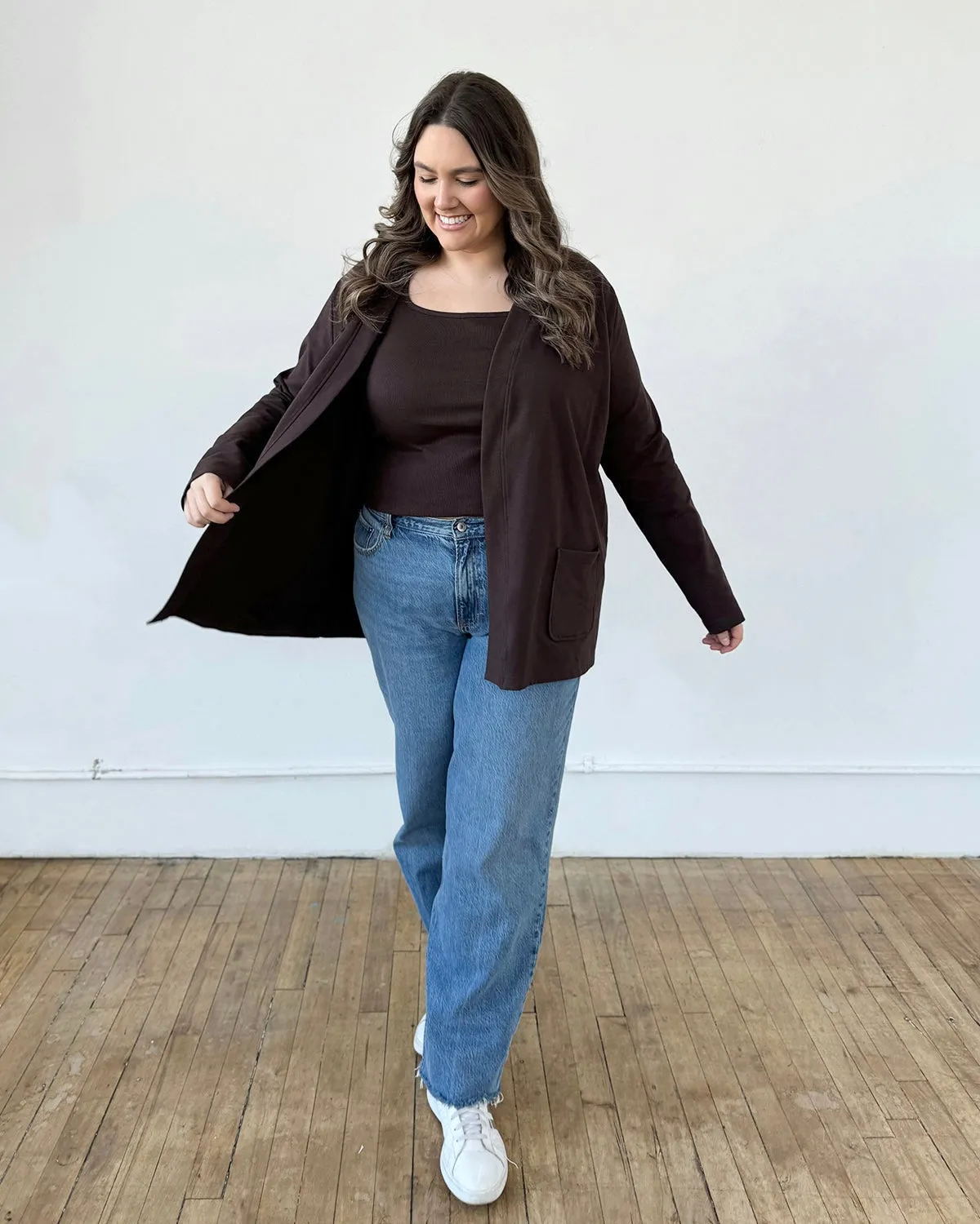 BRIDGETTE rib knit tank in Chocolate Torte