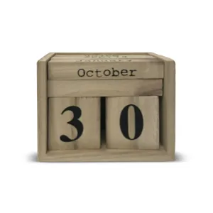 Calender Wood Blocks - Wood Look