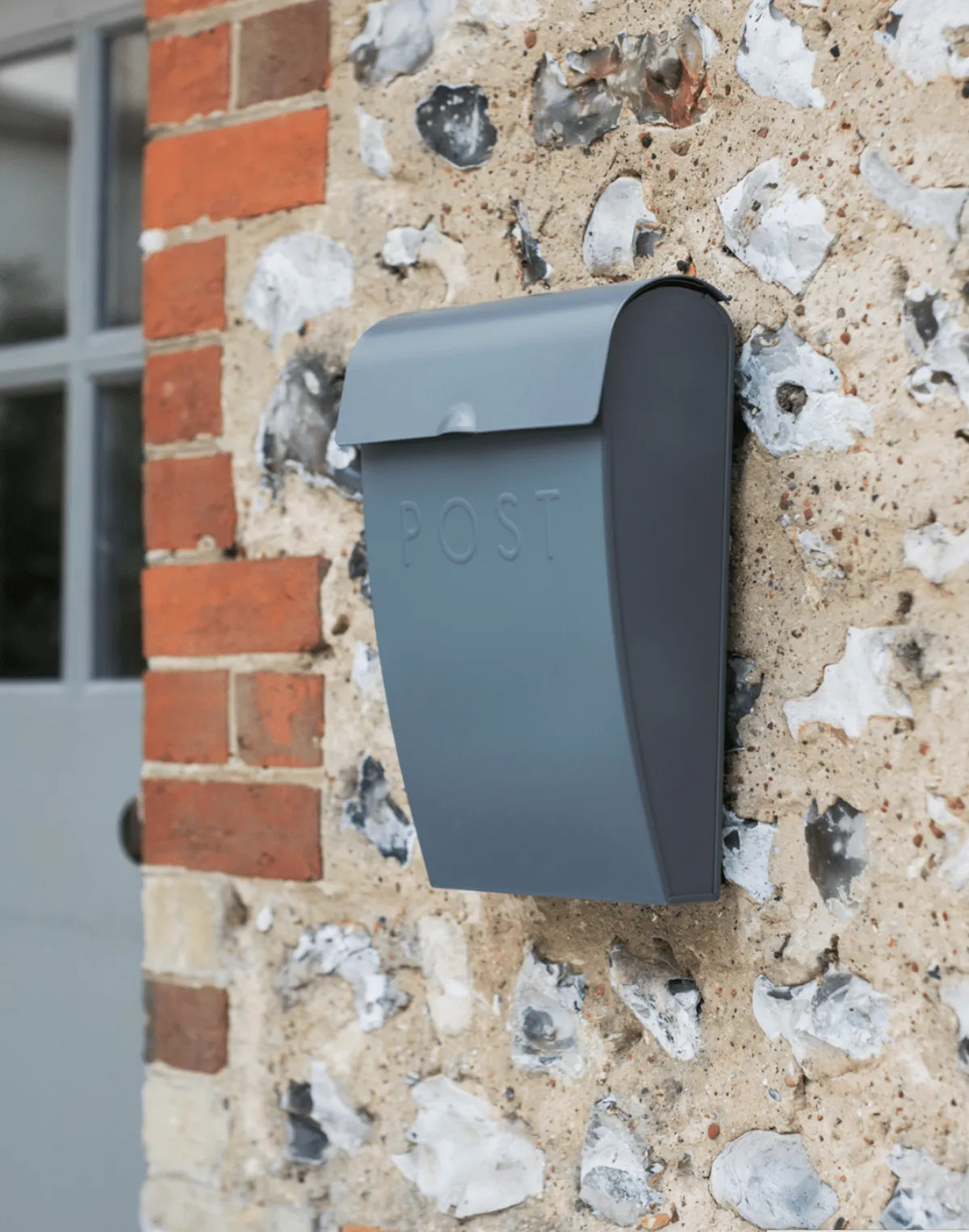 Charcoal Shade Post Box with Lock