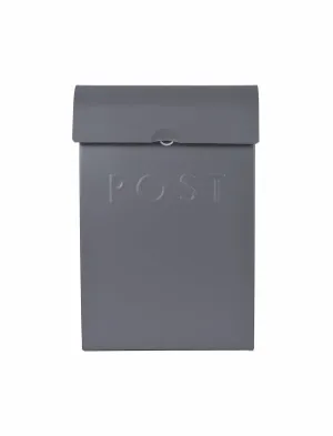 Charcoal Shade Post Box with Lock