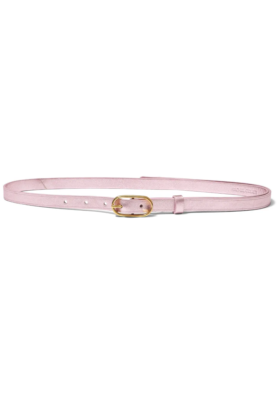 Claud Belt Metallic Leather Blush