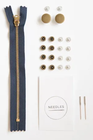 Closet Core Zipper Fly Jeans-Making Kit - Antique Brass