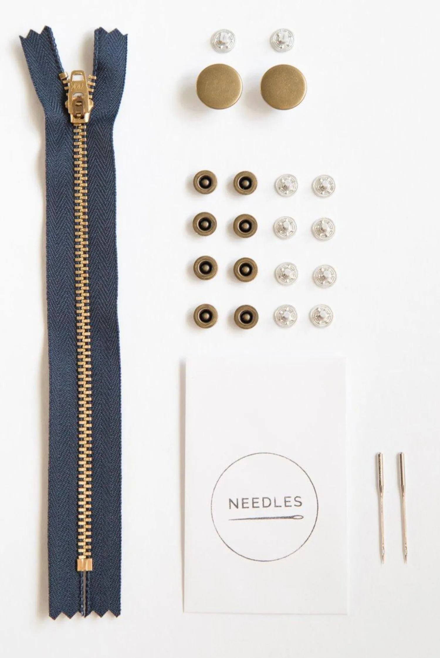 Closet Core Zipper Fly Jeans-Making Kit - Antique Brass