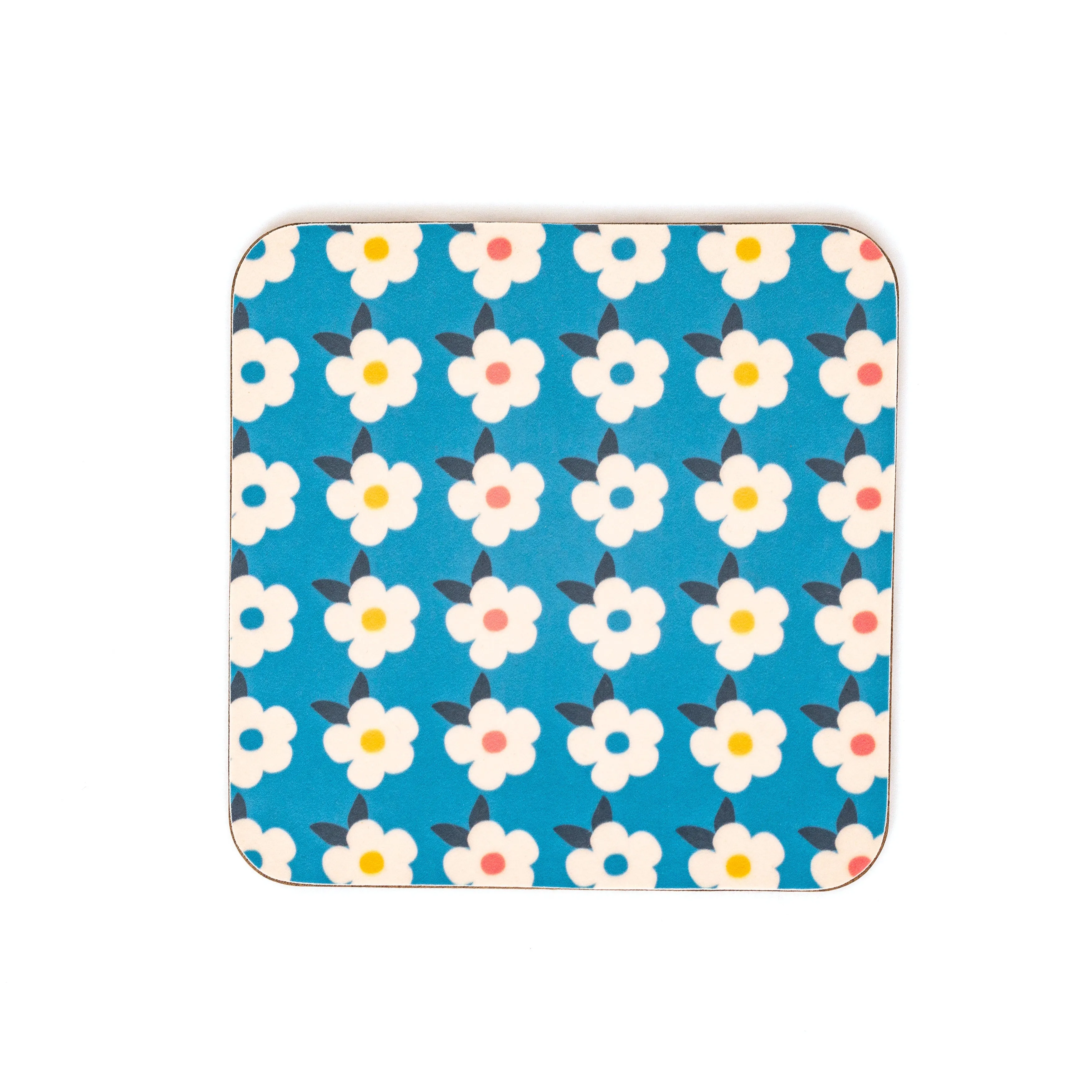 Colourful Retro Print Individual Coaster - Enamelhappy