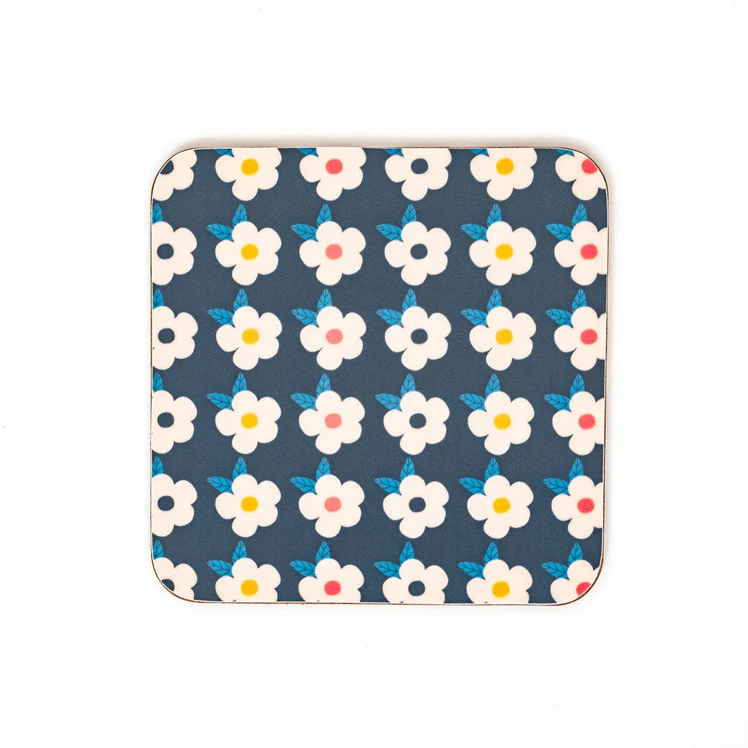 Colourful Retro Print Individual Coaster - Enamelhappy