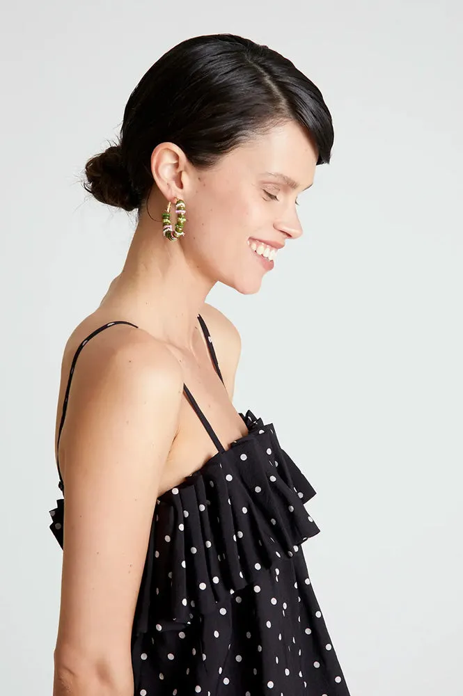 Compania Fantastica Black Polka Dot Top
