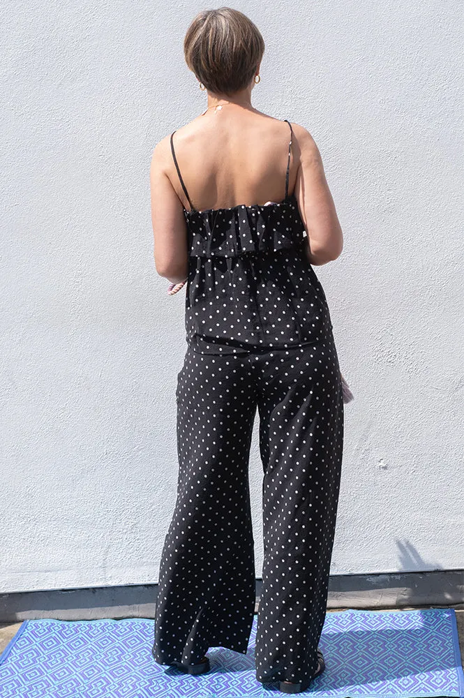 Compania Fantastica Black Polka Dot Top
