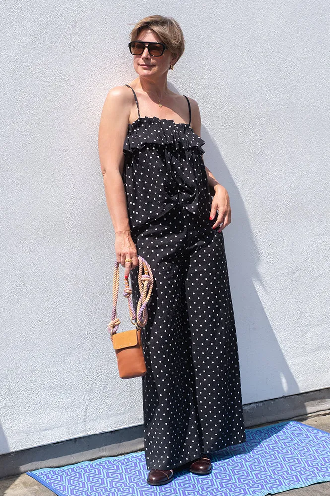Compania Fantastica Black Polka Dot Top