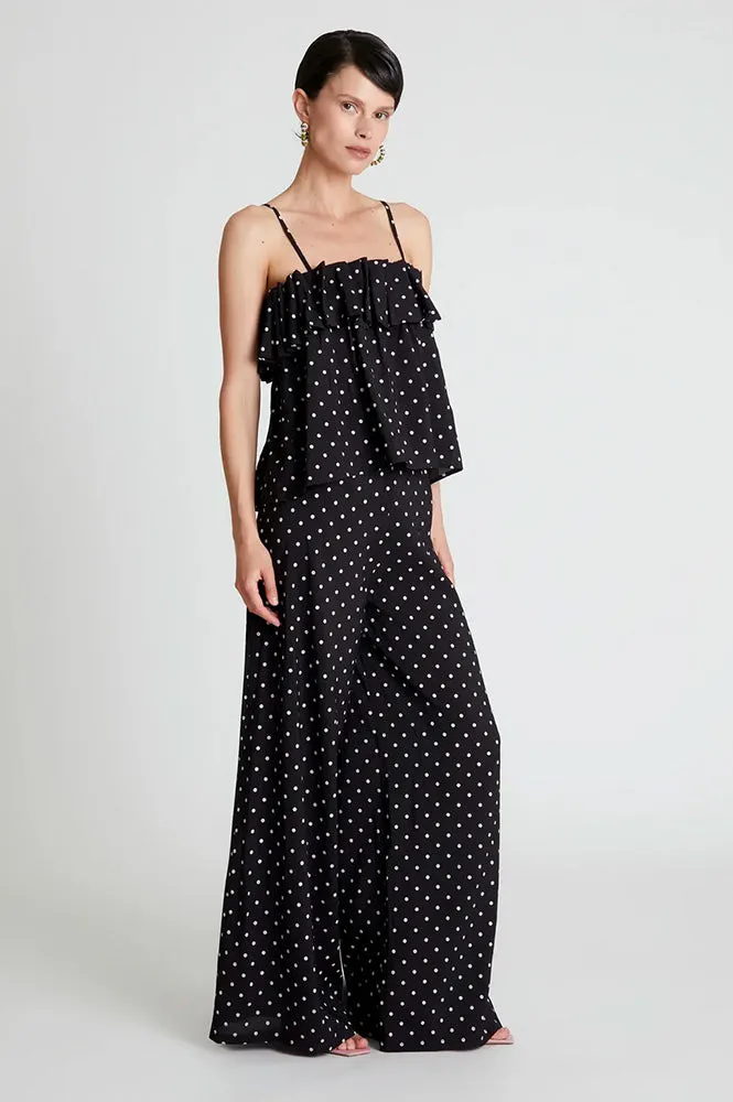 Compania Fantastica Black Polka Dot Top