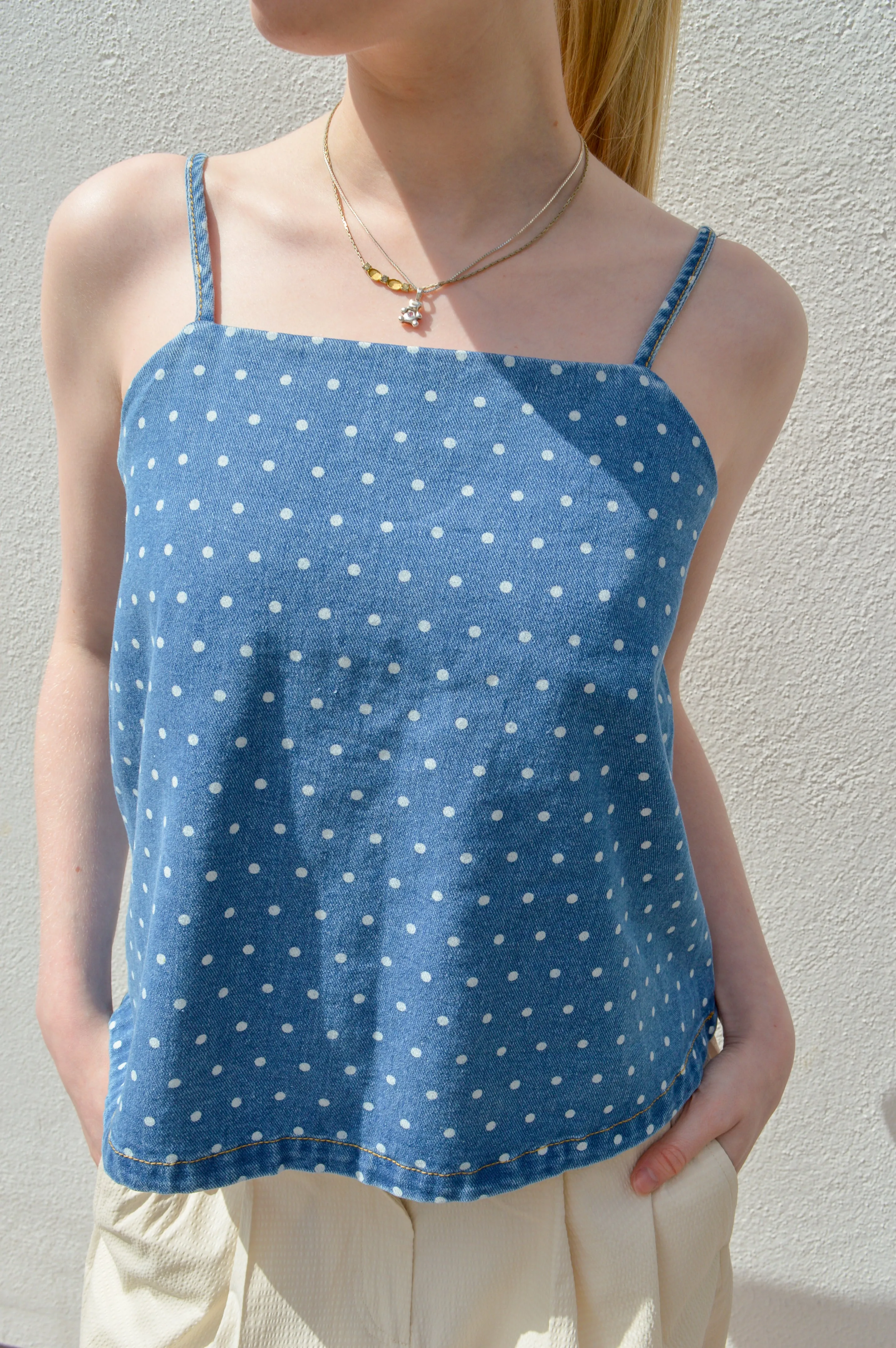 Compania Fantastica Polka Dot Strap Top