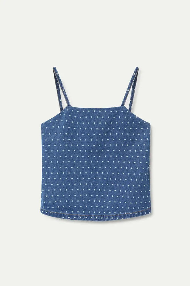 Compania Fantastica Polka Dot Strap Top