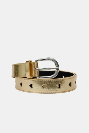 Fabienne Chapot Cut It Out Heart Belt-Metallic Gold