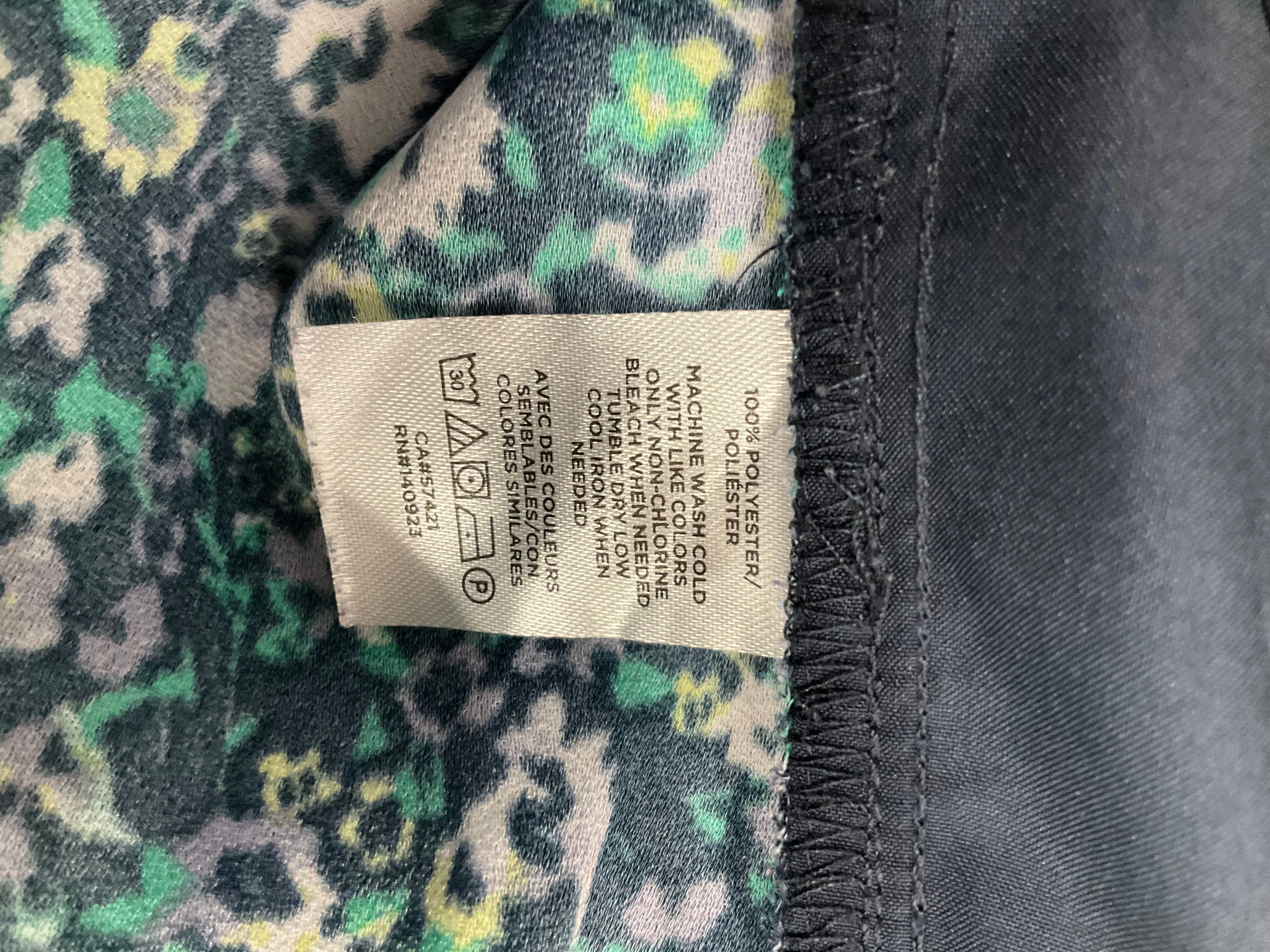Floral Print Pants Wide Leg Loft, Size M