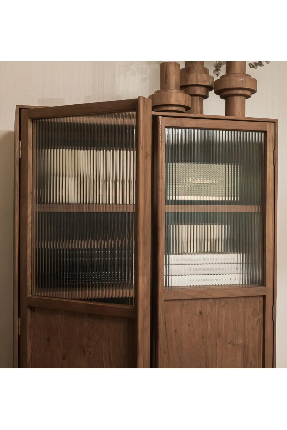 Fluted Glass 2-Door Cabinet | dBodhi Motion