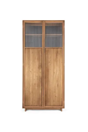 Fluted Glass 2-Door Cabinet | dBodhi Motion