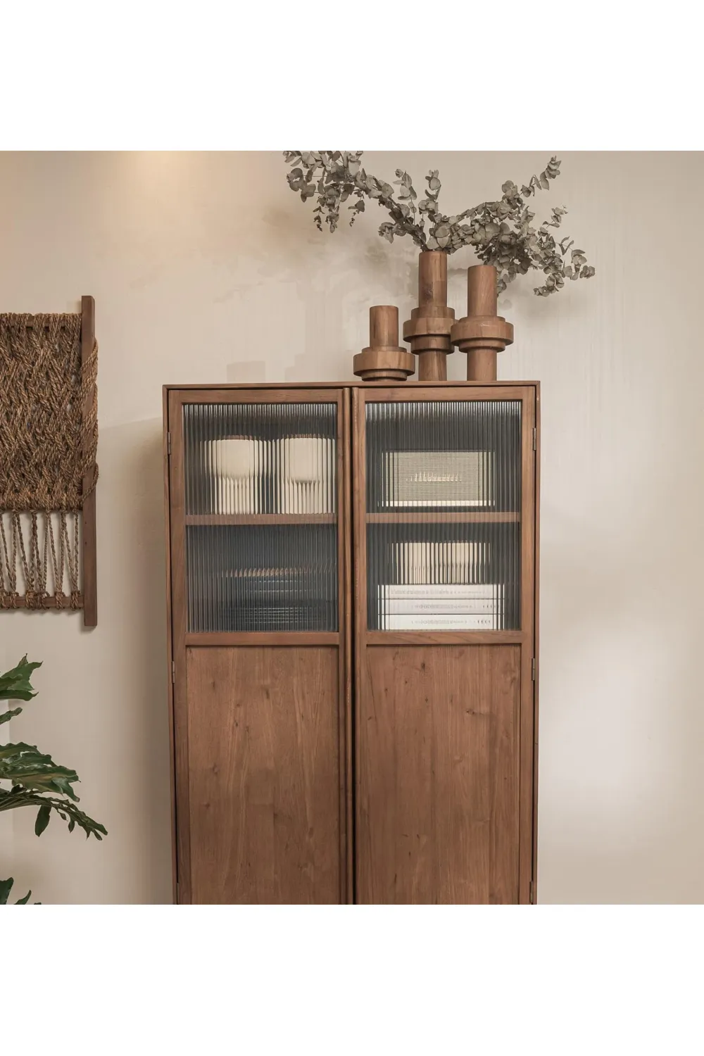 Fluted Glass 2-Door Cabinet | dBodhi Motion