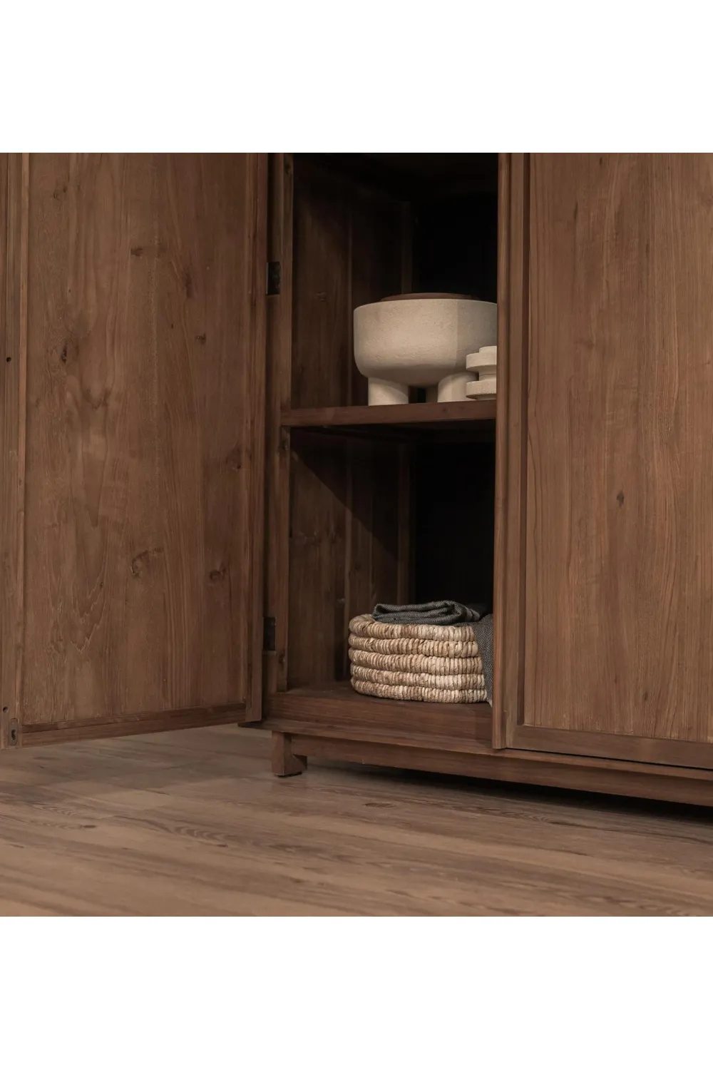 Fluted Glass 2-Door Cabinet | dBodhi Motion