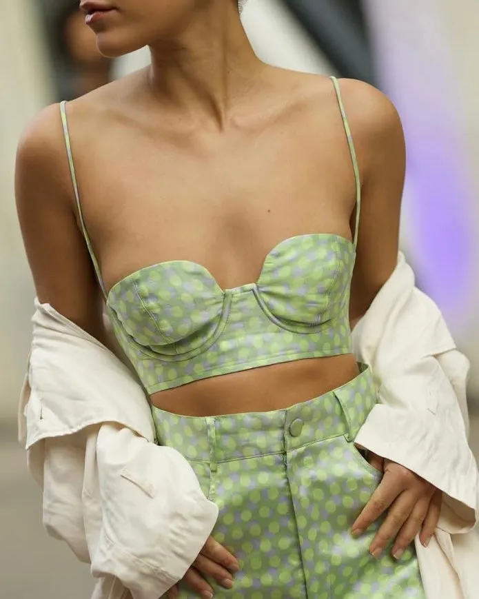 Green Polka Dot Bralette