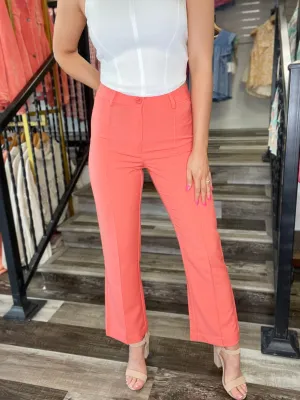 Happiness Is A Habit Tangerine Pants