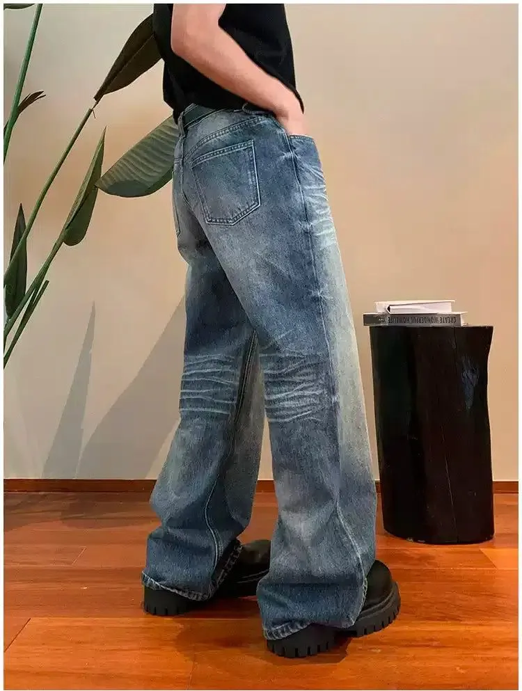 Holo Wavy Whiskers Faded Jeans