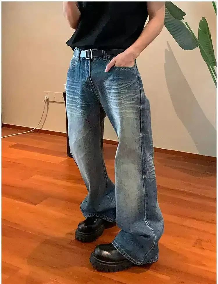 Holo Wavy Whiskers Faded Jeans