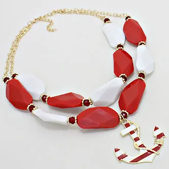iLLASPARKZ Chunky Angular Bead Anchor Necklace