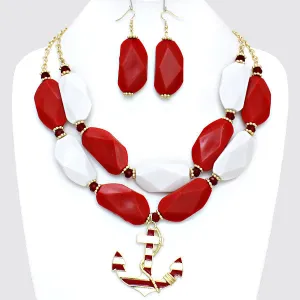 iLLASPARKZ Chunky Angular Bead Anchor Necklace