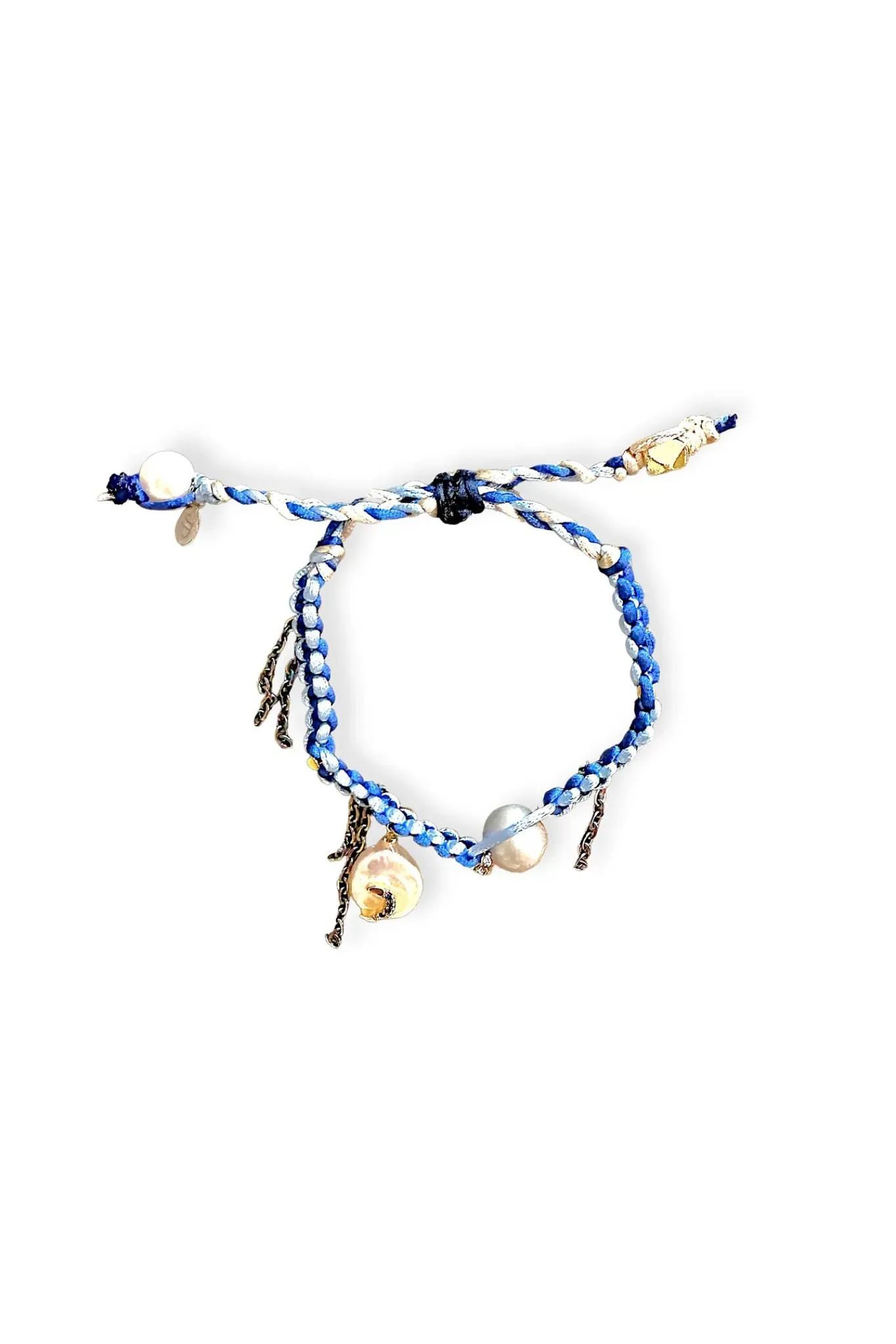 Joie DiGiovanni Blue Moon Silk & Pearl Rockstar Bracelet