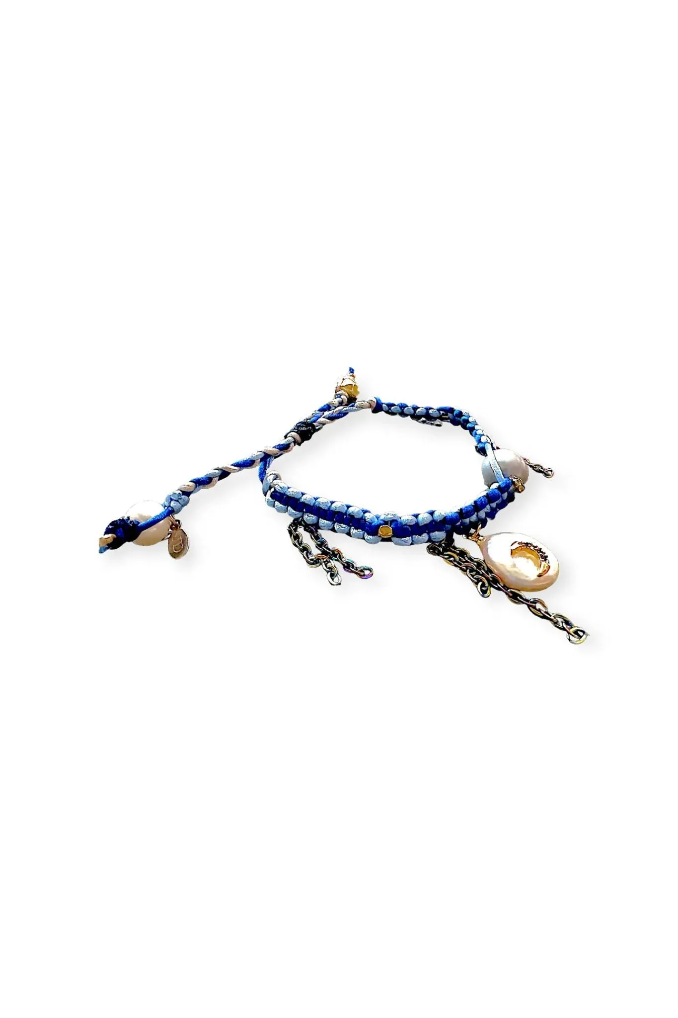 Joie DiGiovanni Blue Moon Silk & Pearl Rockstar Bracelet