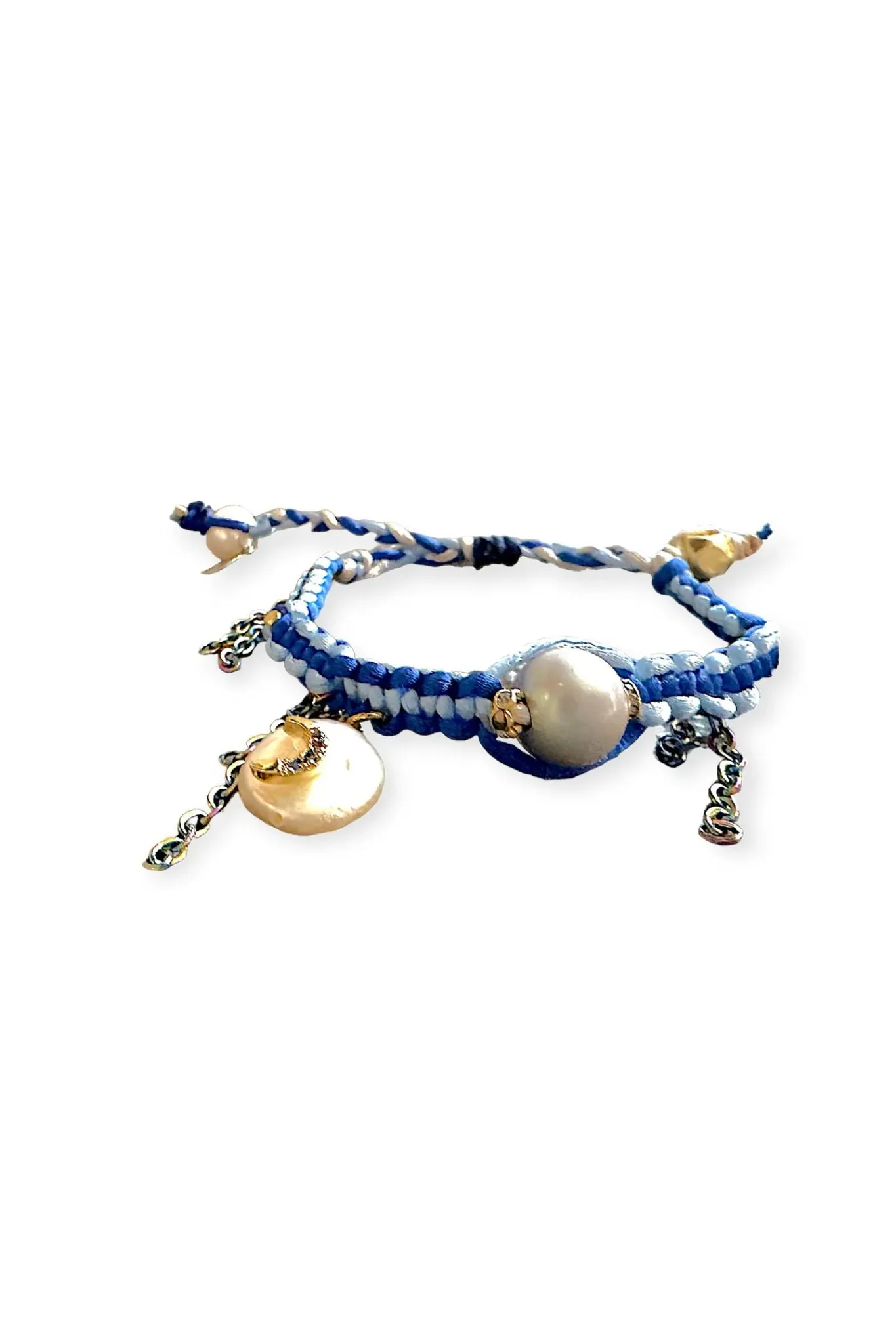 Joie DiGiovanni Blue Moon Silk & Pearl Rockstar Bracelet
