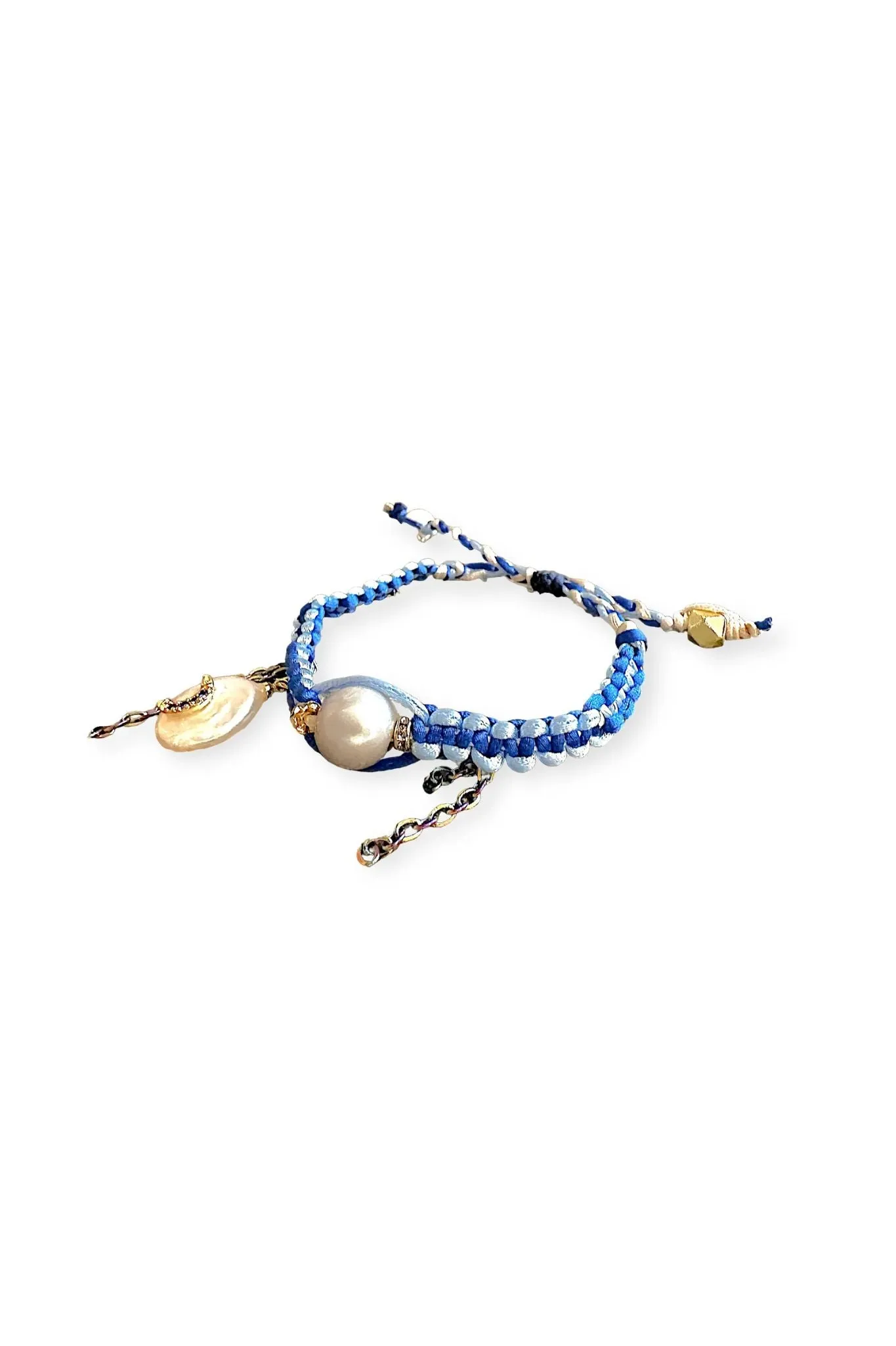 Joie DiGiovanni Blue Moon Silk & Pearl Rockstar Bracelet