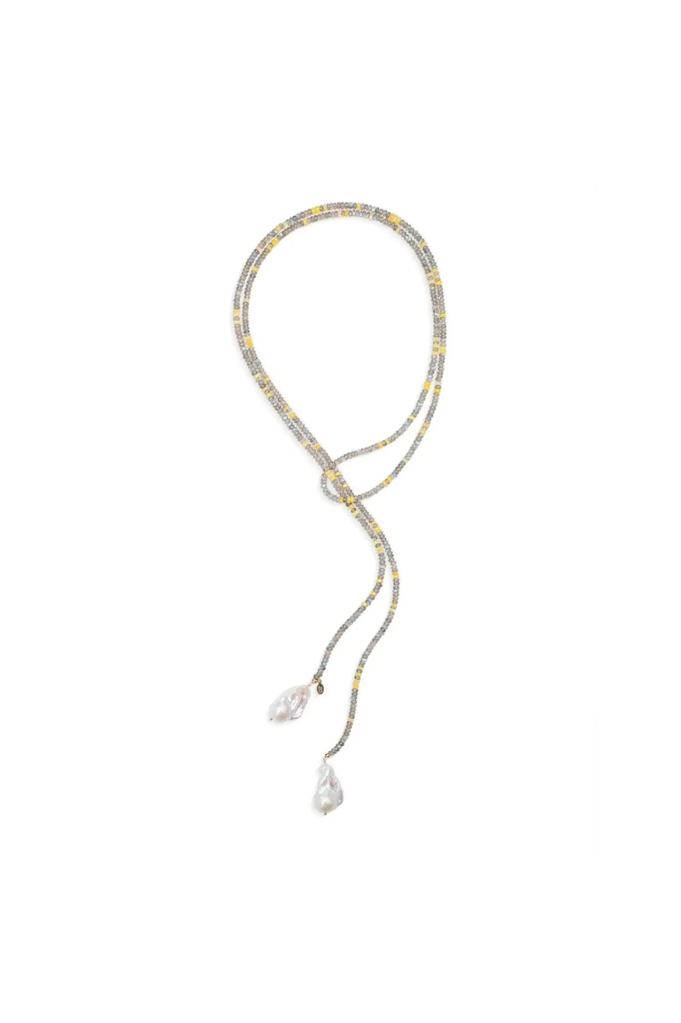 Joie DiGiovanni Classic Baroque Pearl Lariat: Sunset Gold Baroque Pearl Lariat