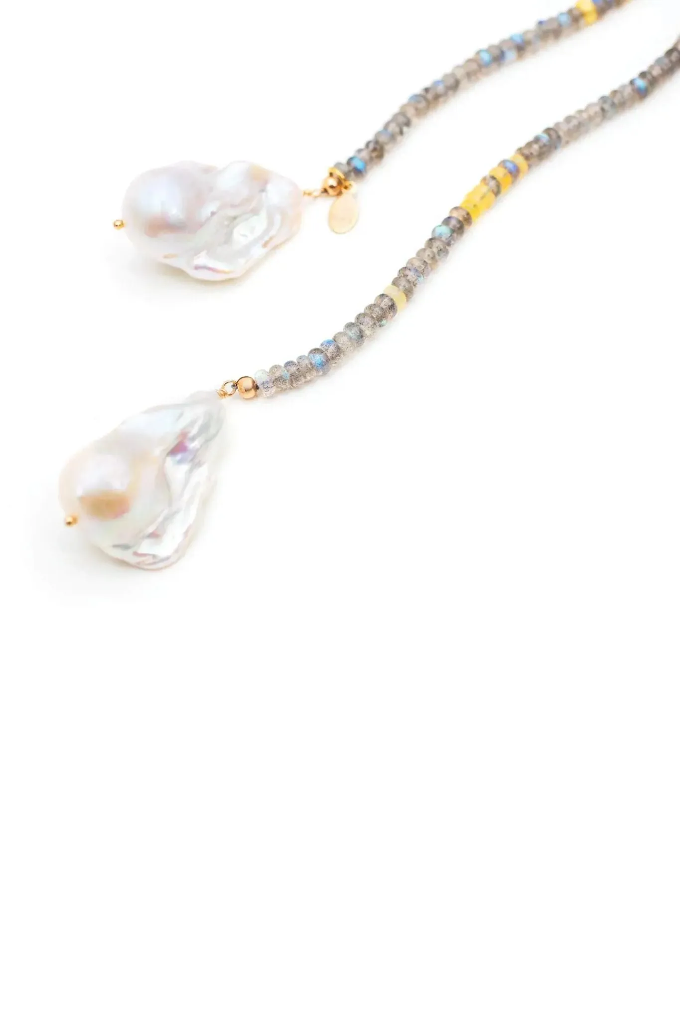 Joie DiGiovanni Classic Baroque Pearl Lariat: Sunset Gold Baroque Pearl Lariat
