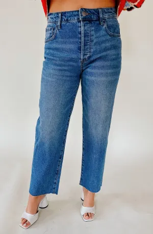 KUT HIGH RISE FAY ANKLE STRAIGHT LEG