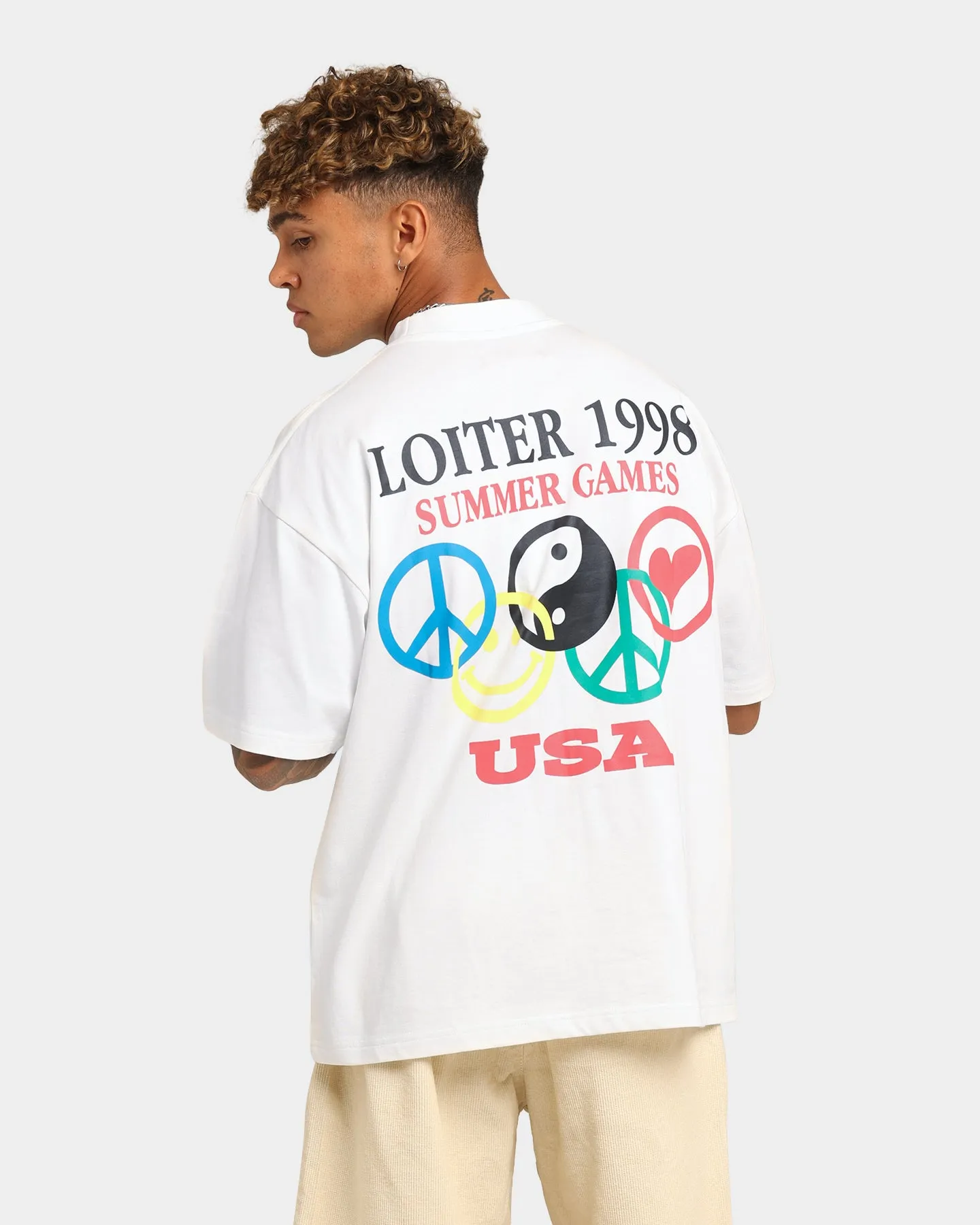 Loiter Tribute T-Shirt Off White