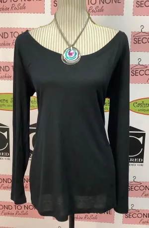 Lole Black Open-Back Top (Size L)