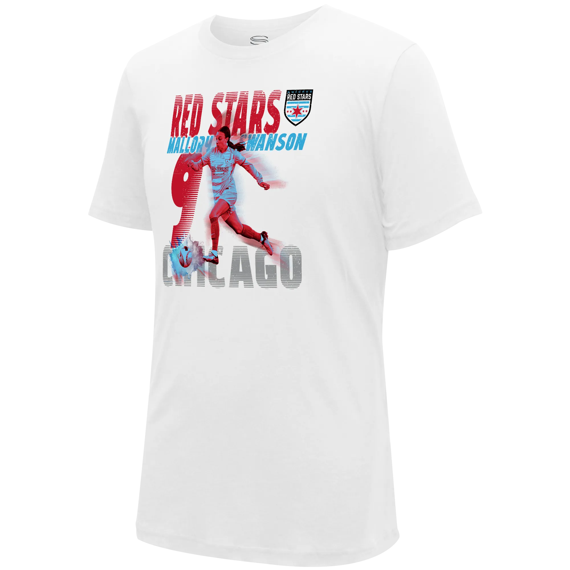 Mallory Swanson #9 Chicago Red Stars Player T-Shirt