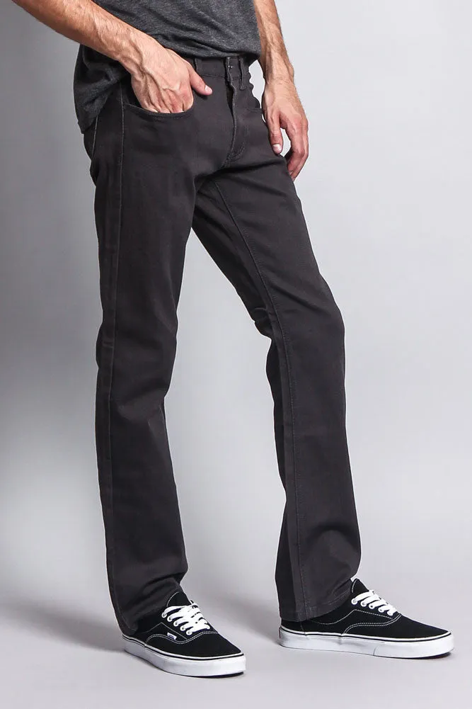 Men's Slim Fit Colored Jeans (Charcoal)