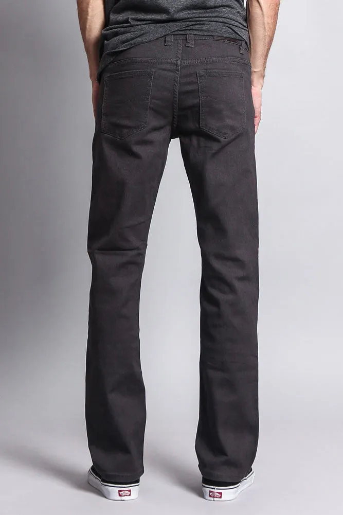 Men's Slim Fit Colored Jeans (Charcoal)