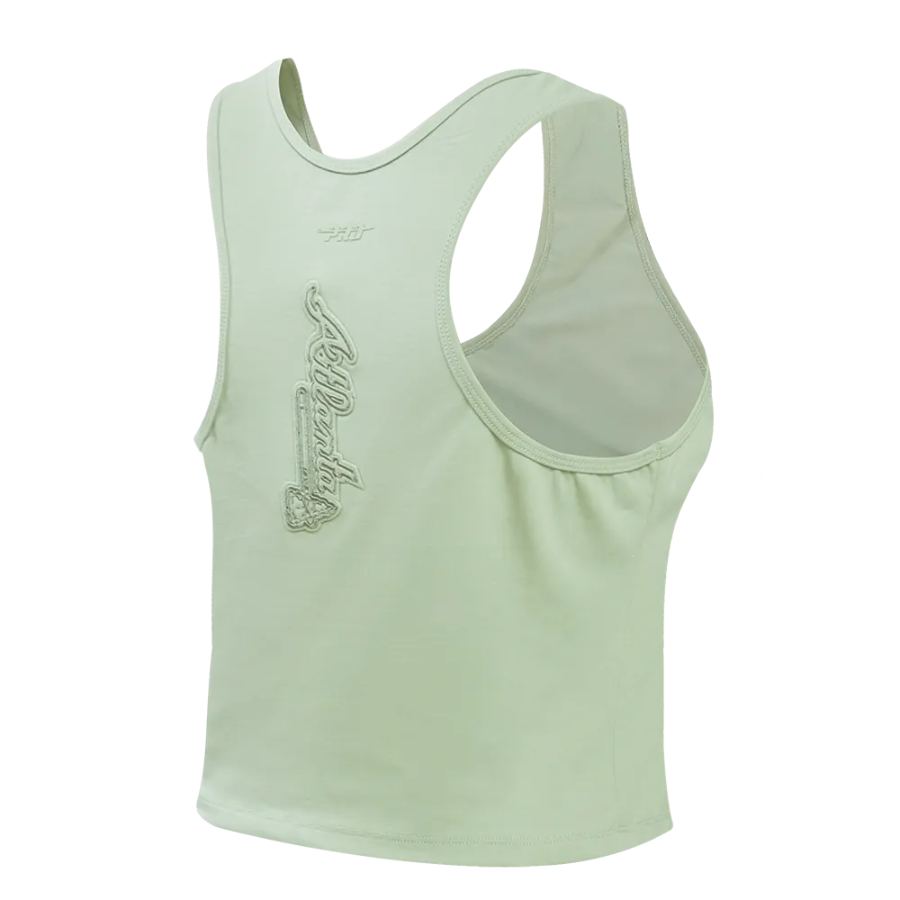 MLB ATLANTA BRAVES NEUTRAL WOMEN'S FITTED RACERBACK (MOSS)