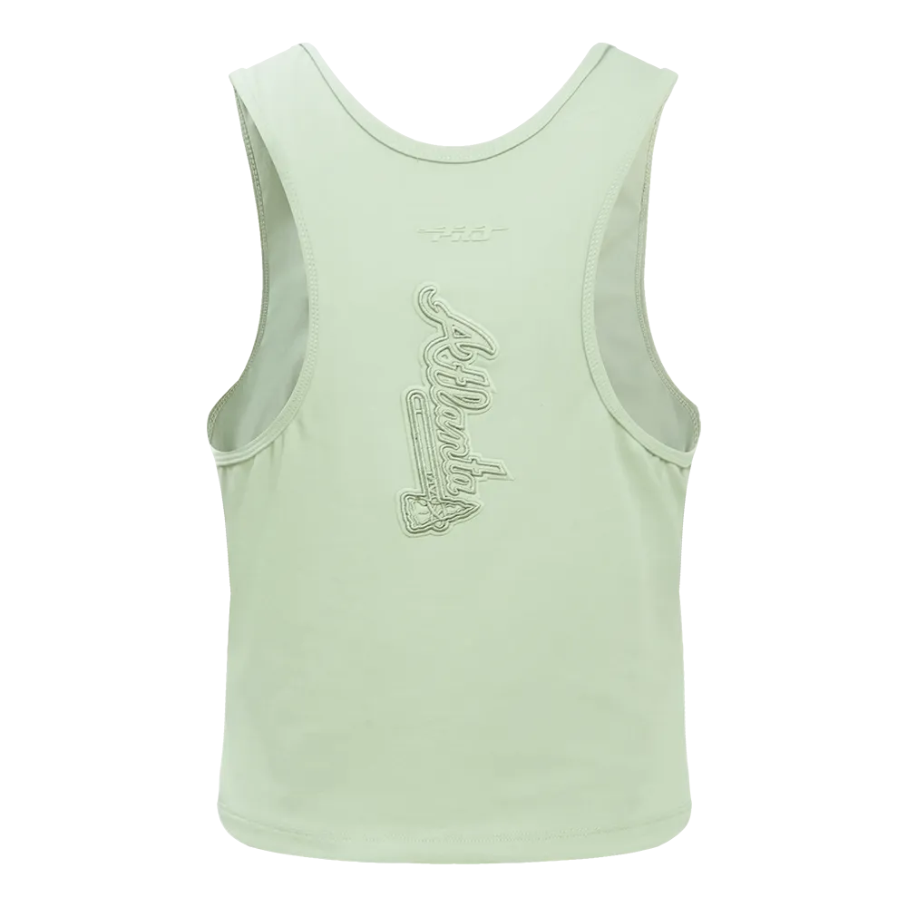 MLB ATLANTA BRAVES NEUTRAL WOMEN'S FITTED RACERBACK (MOSS)