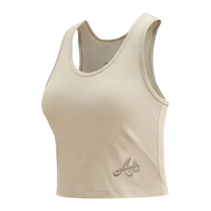 MLB ATLANTA BRAVES NEUTRAL WOMEN'S FITTED RACERBACK (TAUPE)