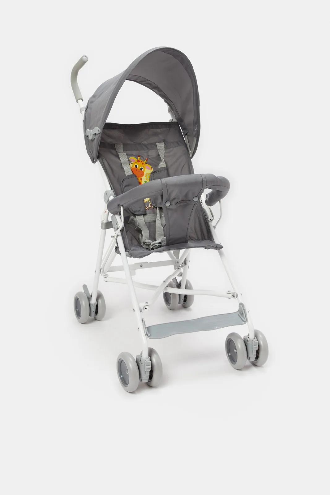 Newborn Grey Giraffe Baby Buggy With Round Canopy
